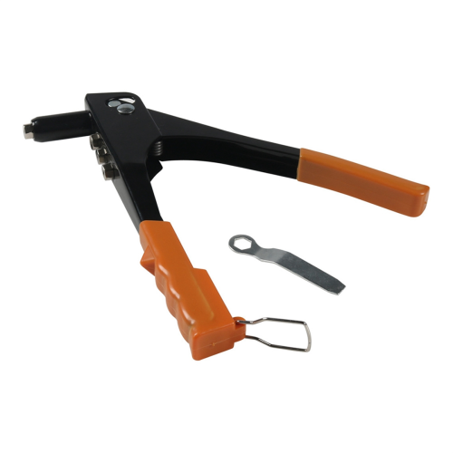 Heavy Duty Riveter Riveting Machine with 4 Rivet Nozzles Orange