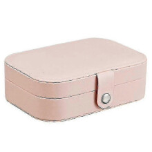 Jewellery Box Organiser Small Travel Pu Leather Jewelry Storage Case for Rings Earrings Necklace Bracelets Faux Leather Jewelry Gift Box Girls Womendo