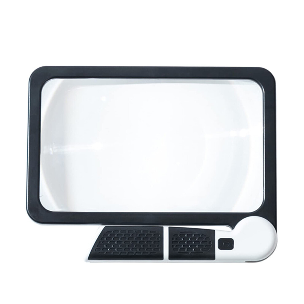 Glass Lighted Magnifier - 3X Handheld Illuminated Glass for Low Vision, Clear Lens, Portable Design, Ideal for Reading