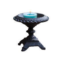 Candle Holder Tabletop Cast Iron With Tall Feet Rural Retro Candlestick Tea Light Size Small