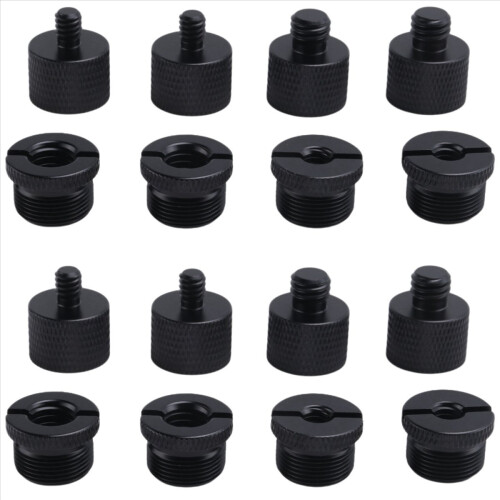 8-teiliges Mikrofonständer-Gewindeadapter-Set, 5/8 Innengewinde auf 3/8 Außengewinde