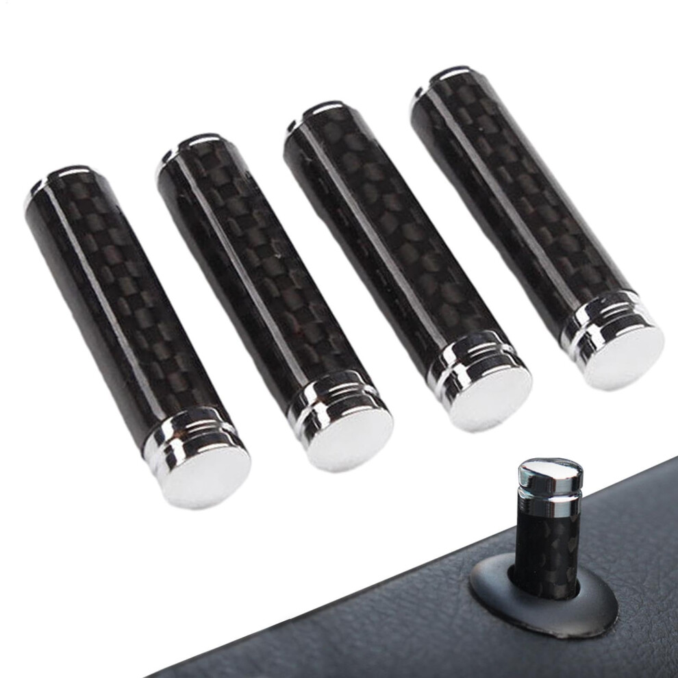 Car Door Lock Cover Set | 4X Carbon Fiber Auto Door Lock Accessories For Trucks, Vans, And Vehicles 9016109845511