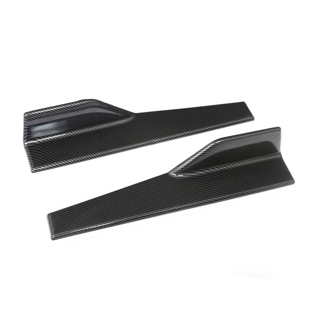 Side Skirt Side Panels Spoiler 45Cm 2Pcs Set Universal Carbon Wide Body Splitters Kit Anti-Scratch Rocker Wings Black 9016109845641