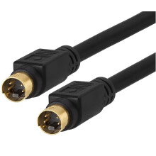12-Feet Gold Plated S-Video Cable 4 Pin for Home Theater, VCRs, DVRs, DVD Players, and Camcorders