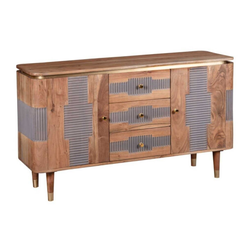 Wilton Acacia Wood 2 Doors 3 Drawers Sideboard 1