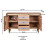 Wilton Acacia Wood 2 Doors 3 Drawers Sideboard 5