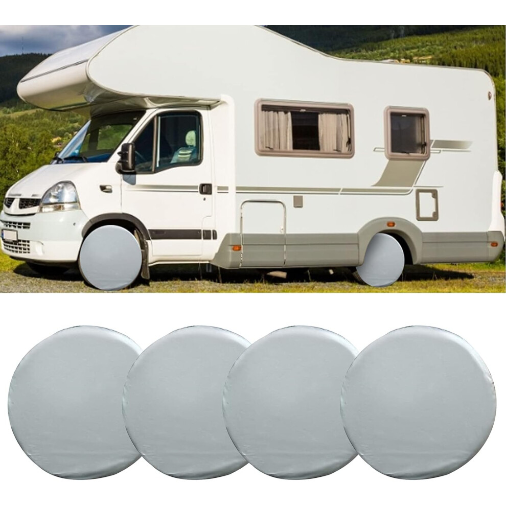 Piece Tire Cover, Universal Waterproof Wheel Protector for Caravan, Trailer, RV, Car, Truck (27-29 Inch)-image-OPC-PKFTZKH-NEW