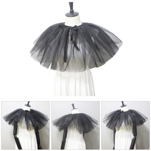 Women Victorians Ruffle Neck Collar Layered Mesh False Collar 2