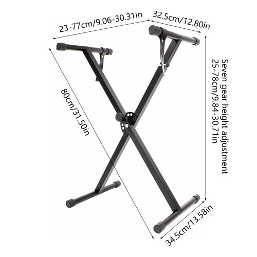 X Frame Music Piano Keyboard Stand Adjustable Keyboard Stand for 2