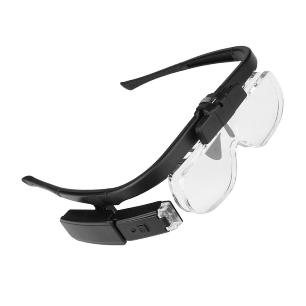 Head-Mounted LED Magnifier for Seniors - Adjustable Reading Glasses for Low Vision, Lightweight Design, 2.5X Magnification