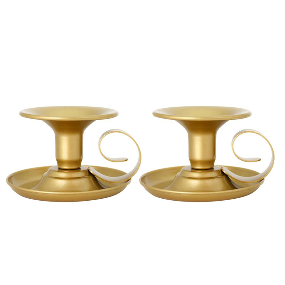 Candle Candlestick Holders - 2 Pcs Black Metal Tealight Holders Retro Iron Votive Stand for Weddings and Dinner Table Decor-image-OPC-PKFV78J-NEW
