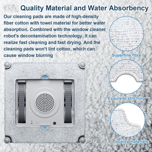 6PCS Cleaning Pads for WINBOT Mini Window Cleaning Robot 2