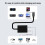 Hubs de encaixe para óculos USB C AR para smartphones e tablets cinza 2