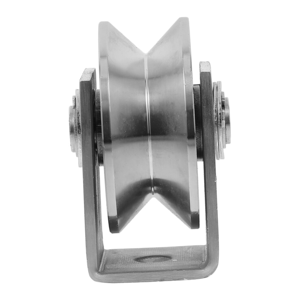 Large Pulleys For Wire Rope - Stainless Steel Cable Wheel Pulley Block For Traction Trolley Systems, 4-Inch Size 9016109847201
