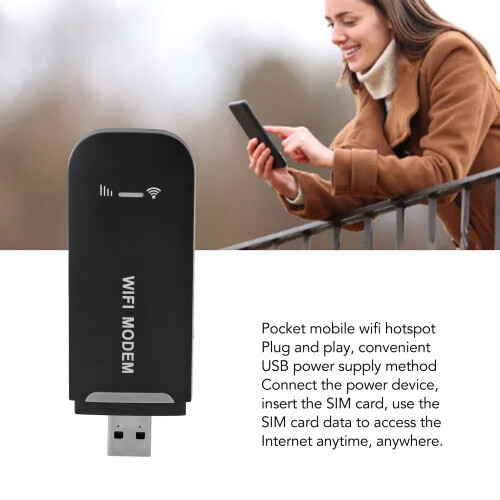 4G USB tragbares WLAN schwarz, Mini, bis zu 10 Nutzern 2