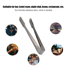 Professionelle Edelstahl-Foodzangen mit gezahnten Spitzen, schwarzes finish für Zuhause & Bar