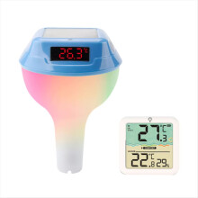 Zonne-energie zwembadthermometer met LED-display A