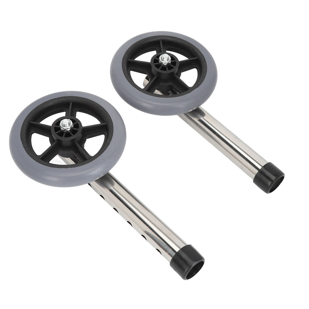 2pcs Adjustable Height Walker Wheels Universal Rollator Replacement 6-inch