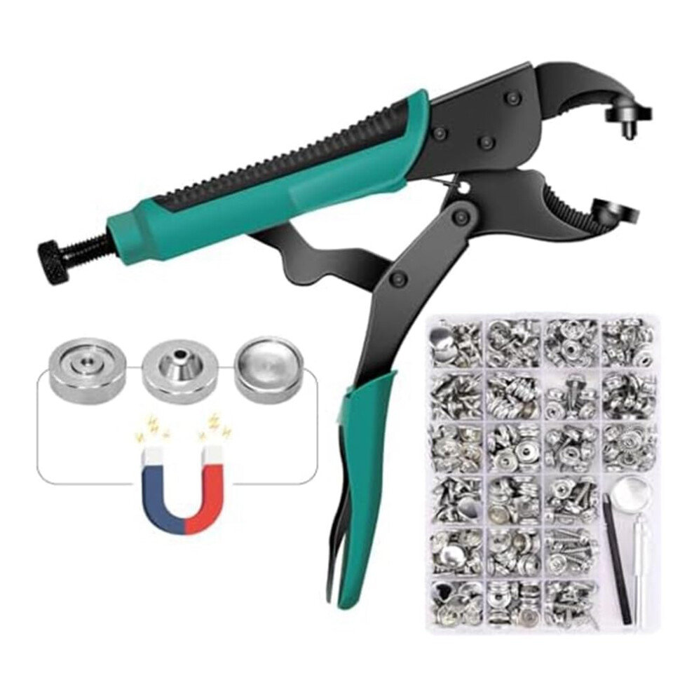 Heavy Duty Snap Fastener Pliers with 323 Piece Canvas Snap Kit, Durable Steel Construction, Easy Grip Handle, Multi-Use Tool-image-OPC-PKFV8XZ-NEW