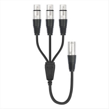 3-pins XLR mannelijk naar 3-vrouwelijk Y-splitterkabel, voor mixermicrofoon