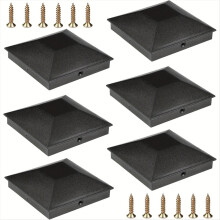 Para tapas de postes de cerca de 4x4, tapas de plástico para postes de terraza con tornillos