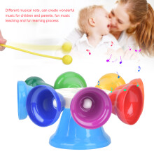 Kinder Bildungs Musikglocken mit 8 Noten und Holzstab - Handperkussion Spielzeug Geschenk