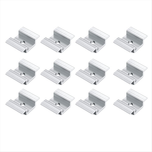 12 x centerklemme af aluminiumslegering med solpaneler
