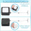 5 Ft Retractable Remote Control Tether, Security Cable Lanyard Lock 5