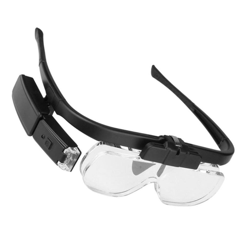 Light Illuminated Magnifier Head Clip For Reading, Led Magnifying Glass With Adjustable Brightness And Weight Design