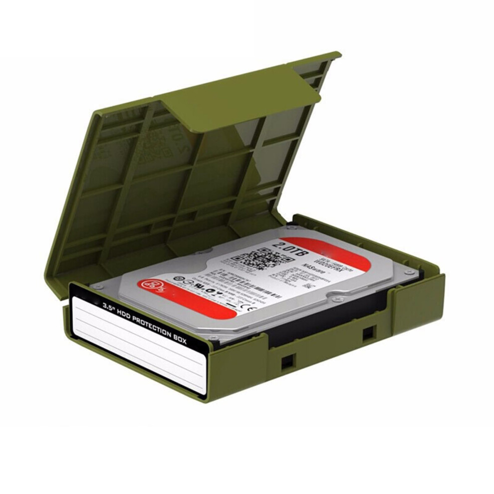 Hard Disk Protective Case 3.5 Inch Shockproof Storage Box for Data Protection in Green Color-image-OPC-PKFV99G-NEW