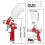 Professionel 125ml mini pneumatisk H-2000A 1mm dyse 3