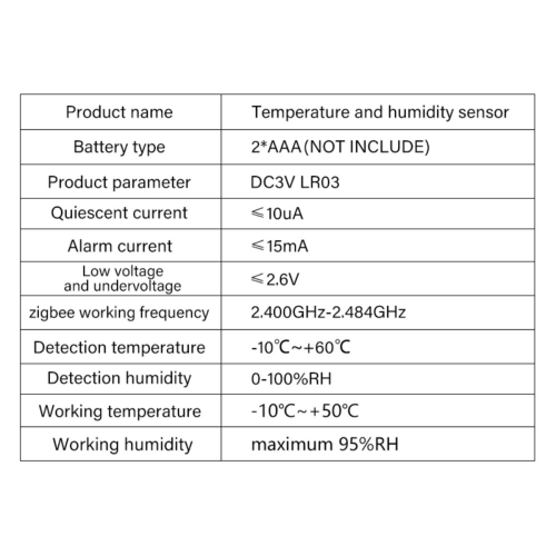 ZigBee Fugtigheds- og Temperatursensor Smart Hygrometer Termometer 2