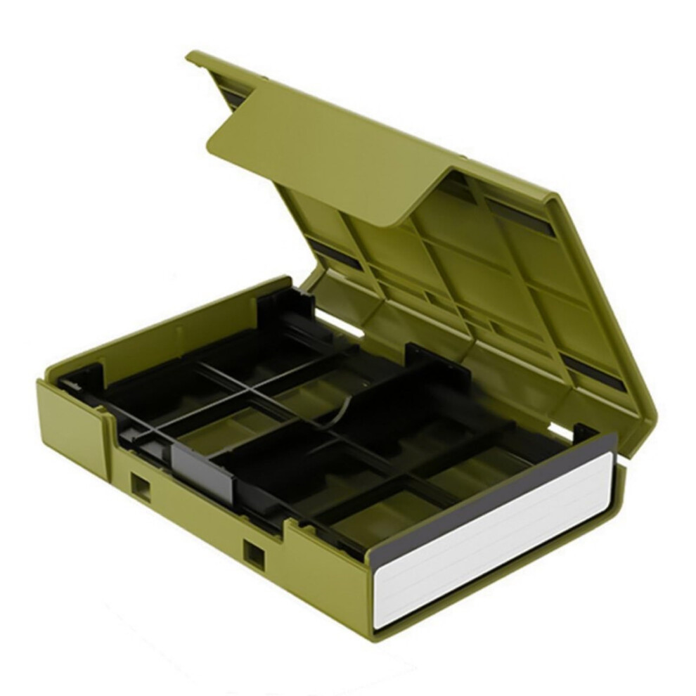 Durability Abs Hard Disk Storage Box For 4X2.5 Inch Or 1X3.5 Inch Drives, Travel Organizer And Holder Green 9084446901870
