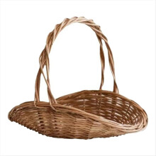 Rattan Wicker Woven Basket with Handle Garden Harvest