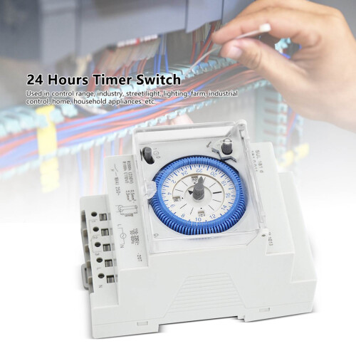 SUL181D Mechanical Timer 24H, 15 Min Setting, 16A 250VAC 2
