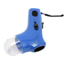 Pet Snack Thrower - Handheld Multifunctional Treat Dispenser for Dogs, Easy to Use Outdoor Toy, Blue Plastic