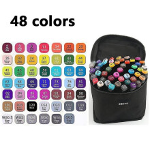 (48 colors) 24-120 Color Double Headed Art Marker Pen Set For Draw Sketching Oily Based Markers Graffiti School Art Supplies Stationery