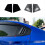For 2014-21 Glossy Black Rear Window Louvers 2