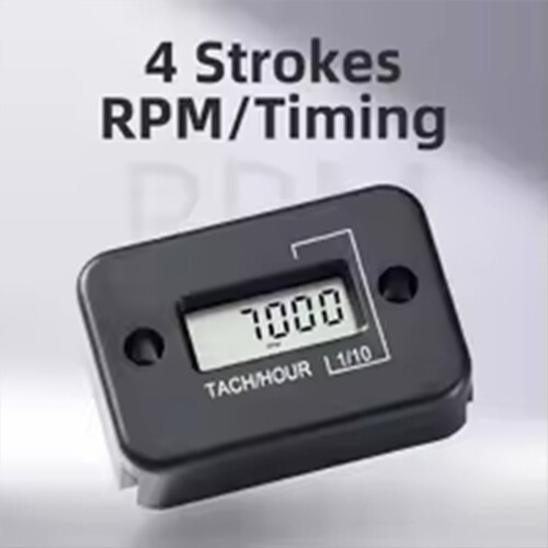 Tachometer Hour Meter Waterproof LCD Display Motorcycle ATV 1