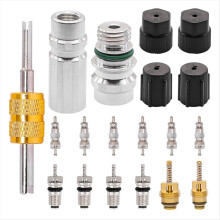 19PCS Car AC R12 R134a Refrigeration Valve Stem Cores Service