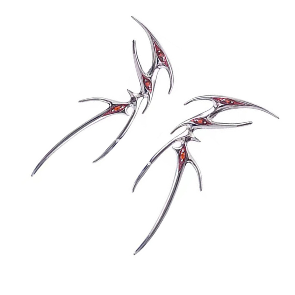 Gothic Blood Butterfly Ear Cuff Enamels Ear Bone Clip Punk Cool
