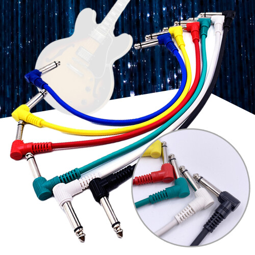 6Pcs Guitar Patches Cable Instrument Connector Right Angle 1