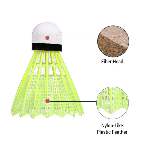 REGAIL 12Pcs Imitation Nylon Feather Badminton 2