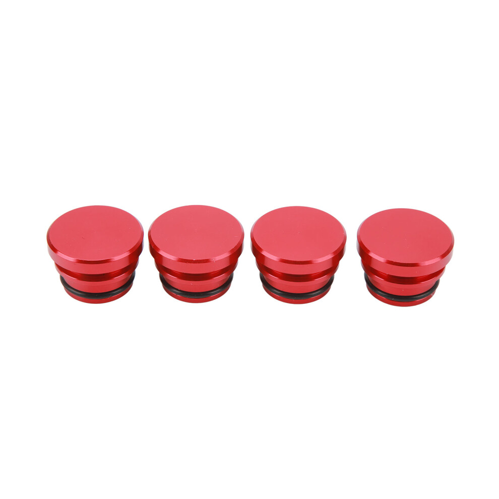 4 Pcs Cigarette Lighter Plug Socket Cap Aluminium Red 8320539200729