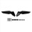 Motorcykel Forrude Side Vindafviser Spoiler Sort 1