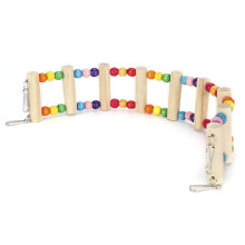 Holz-Kletterbrücke für Haustiere – Papageienhängeseilspielzeug, 6x39cm