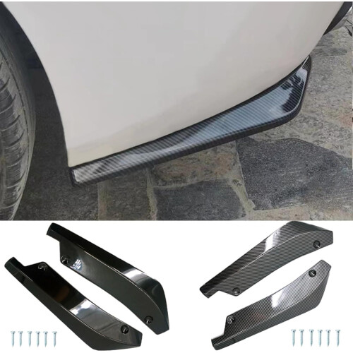 Side Skirts Extension Universal Car Front And Rear Bumper Lip Spoiler Diffuser Splitter Scratch Protector Black 2