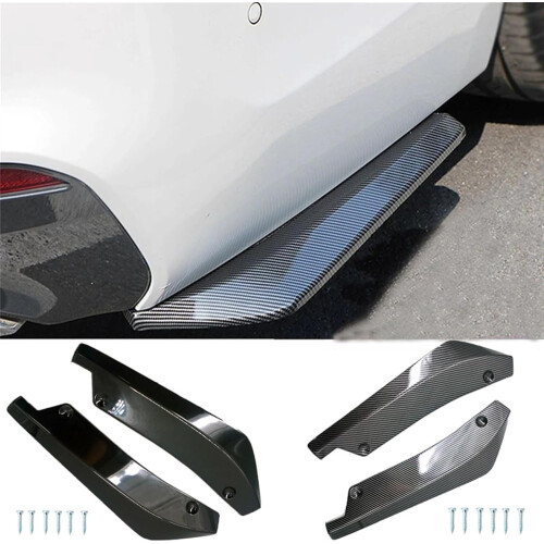 Side Skirts Extension Universal Car Front And Rear Bumper Lip Spoiler Diffuser Splitter Scratch Protector Black 1