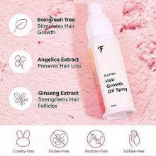 (4pcs) 1-5x Advanced Hair Growth Oil Spray -Non-Greasy Hormone Free Formula - Promotes Thick