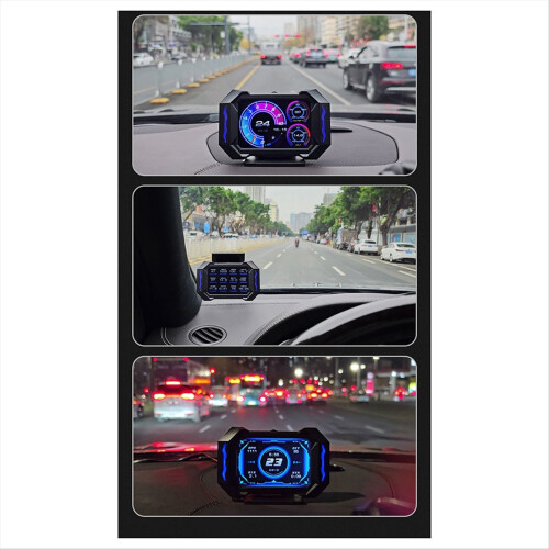 Proiettore digitale per tachimetro per auto con display a testa alta HUD OBD2 LCD automatico 1